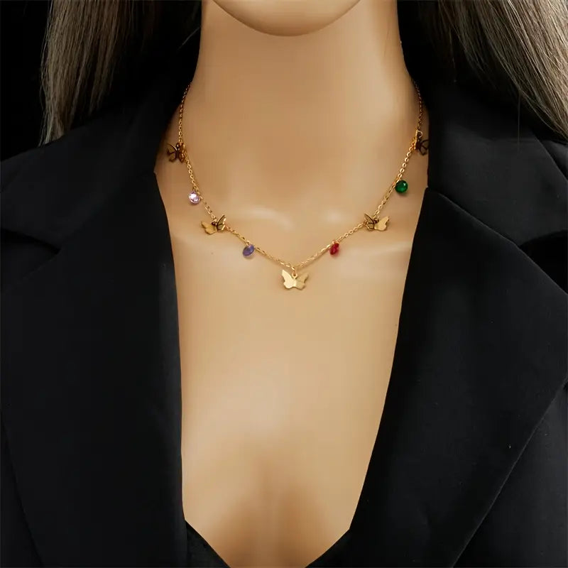 Collana Multicharms Farfalla