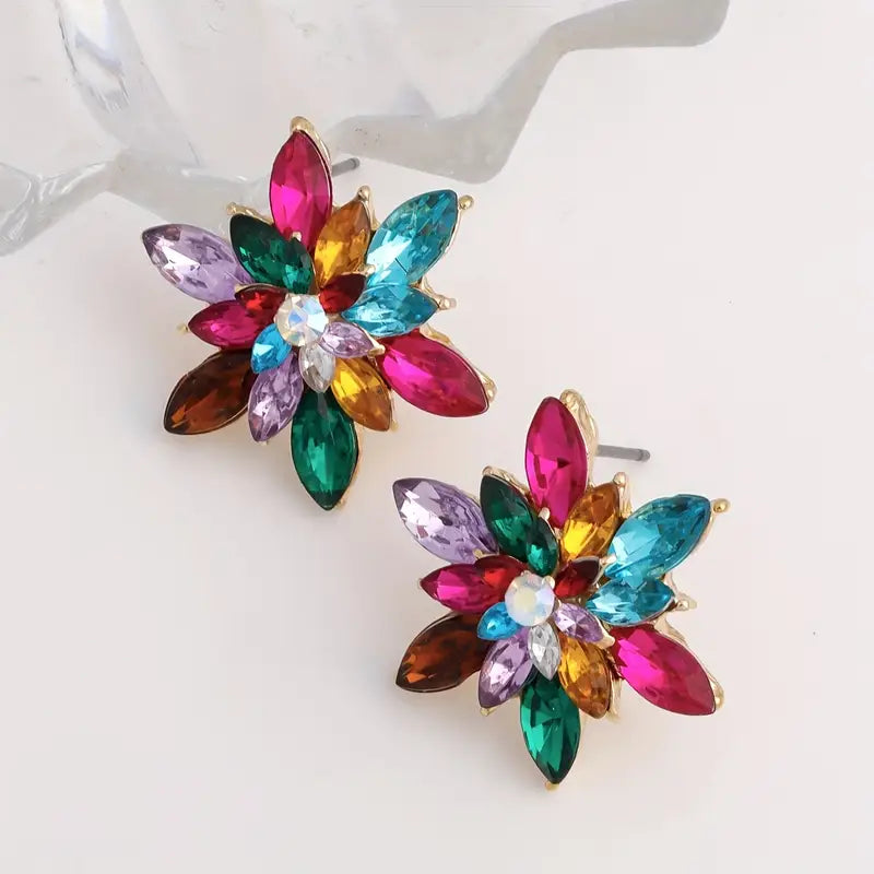 Orecchini Fiore Pietre