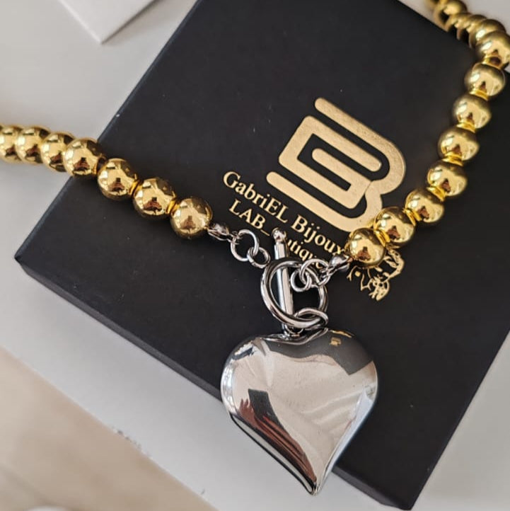 Collana Cuore Bicolor