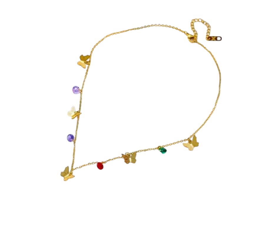 Collana Multicharms Farfalla