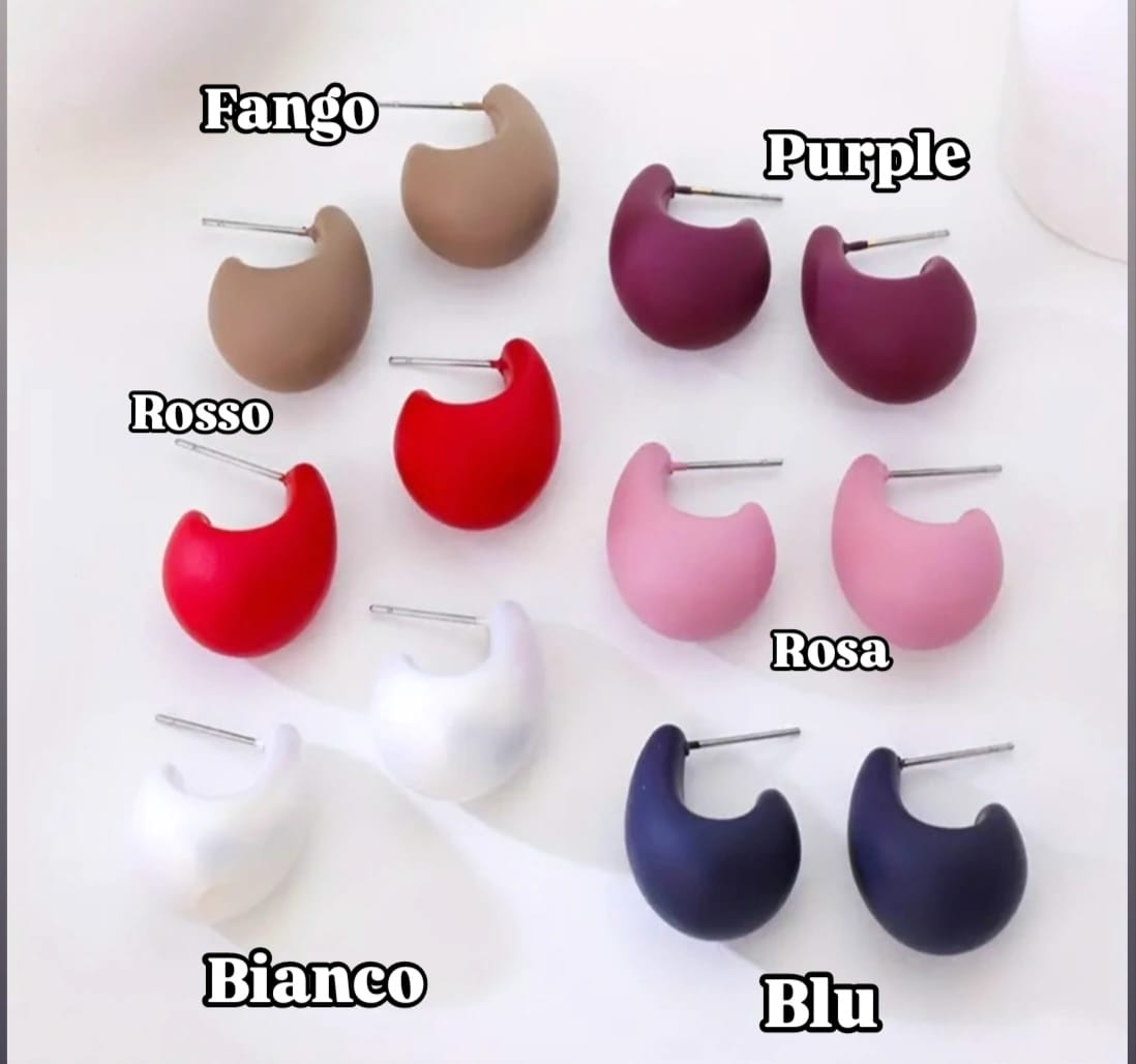 Orecchini Virgola Colors