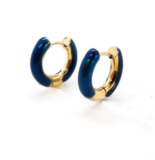 Orecchini Hoops Smaltati