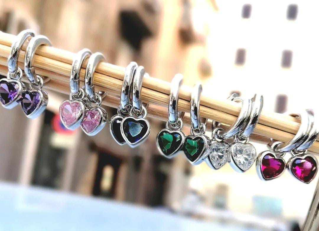 Orecchini Cuore Argento