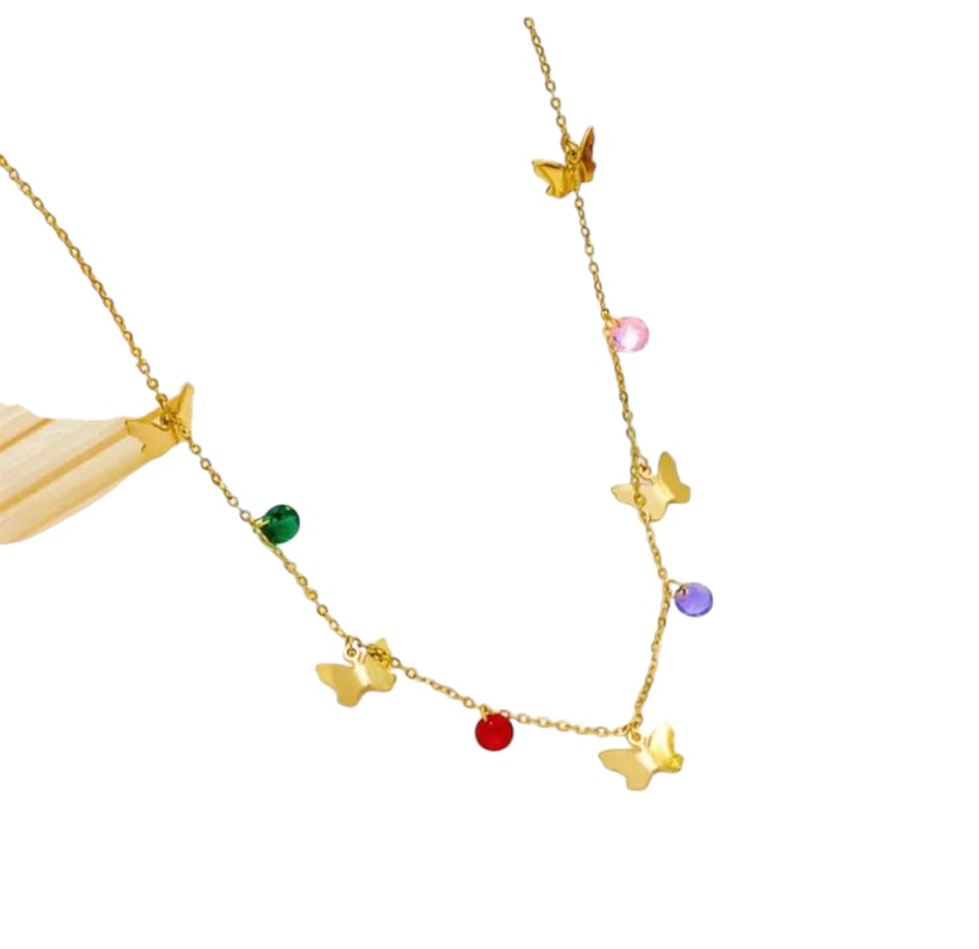 Collana Multicharms Farfalla