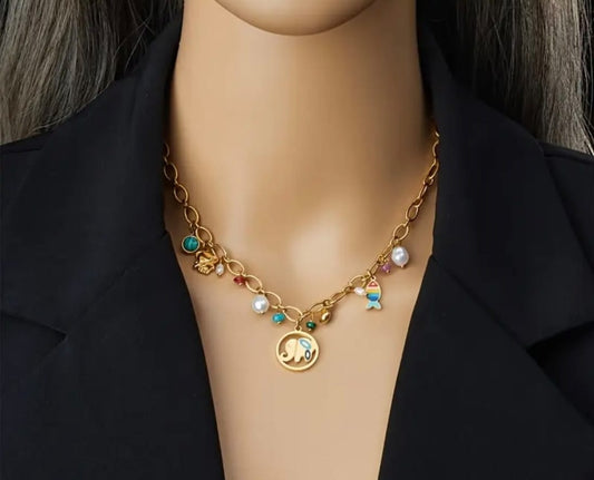 Collana Multicharms Elefante