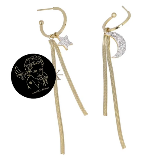 Orecchini Moon & Star