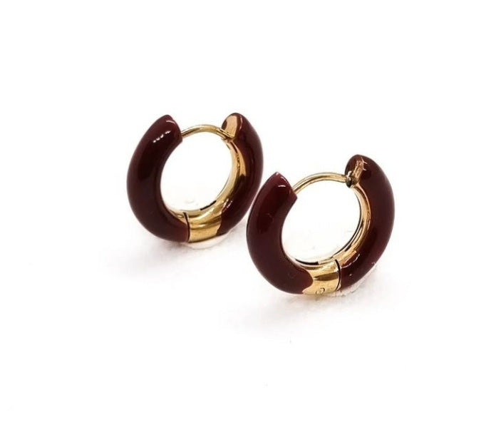 Orecchini Hoops Smaltati