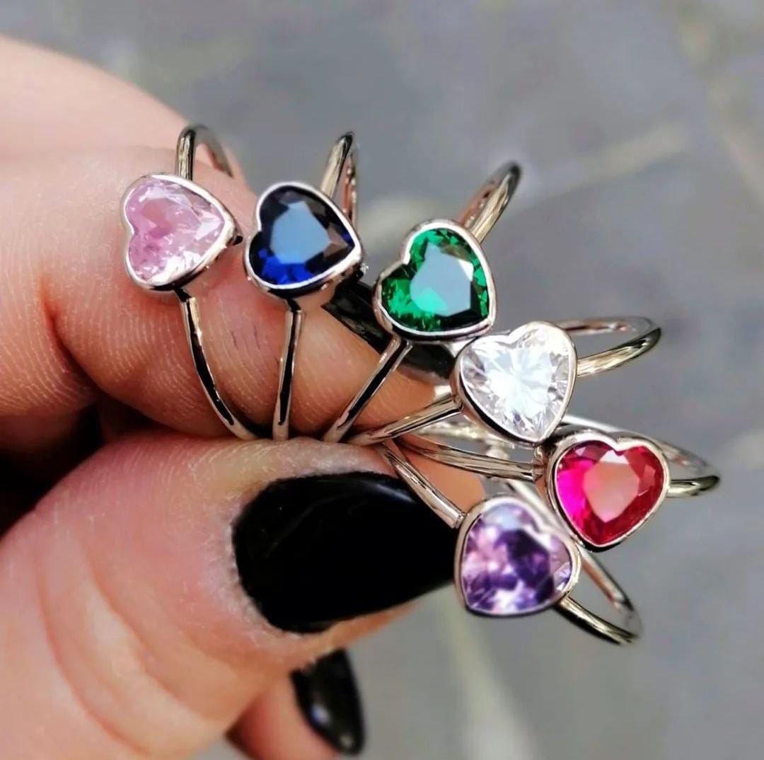 Anello Cuore Argento
